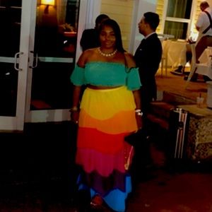 Miami Style Two Piece Skirt and Top for Sale….